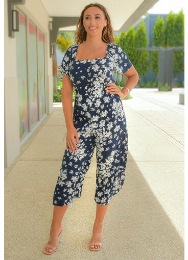 IVOREE- Floral 3/4 Jumper with Frill Sleeves