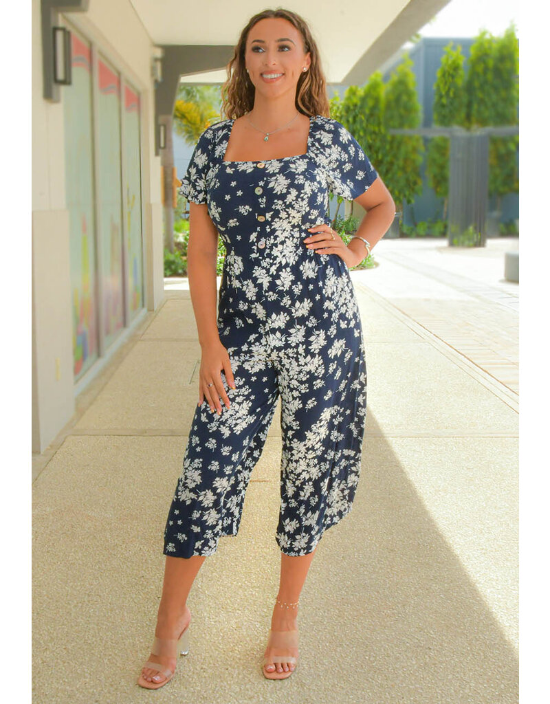 IVOREE- Floral 3/4 Jumper with Frill Sleeves