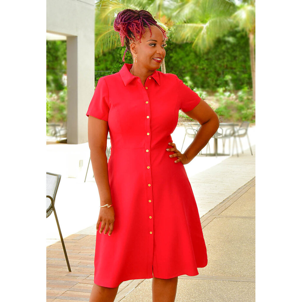 RORAH- Button Down Dress with Collar