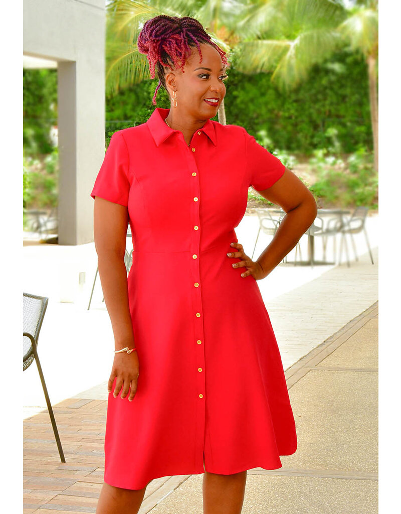 Shelby & Palmer RORAH- Button Down Dress with Collar