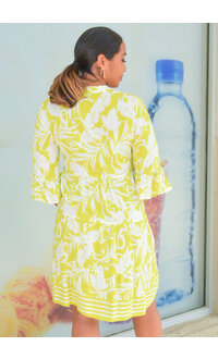 MLLE Gabrielle KORBIN- Printed 3/4 Frill Sleeve Dress