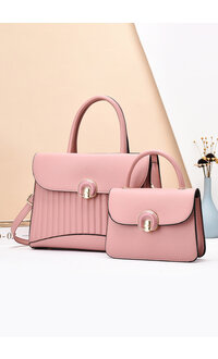 GETS Pleated Look 2 Piece Bag Set with Flap