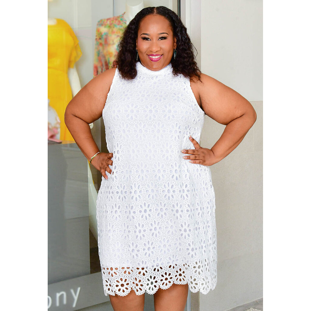 CHEN- Plus Size Dress with Cut Outs