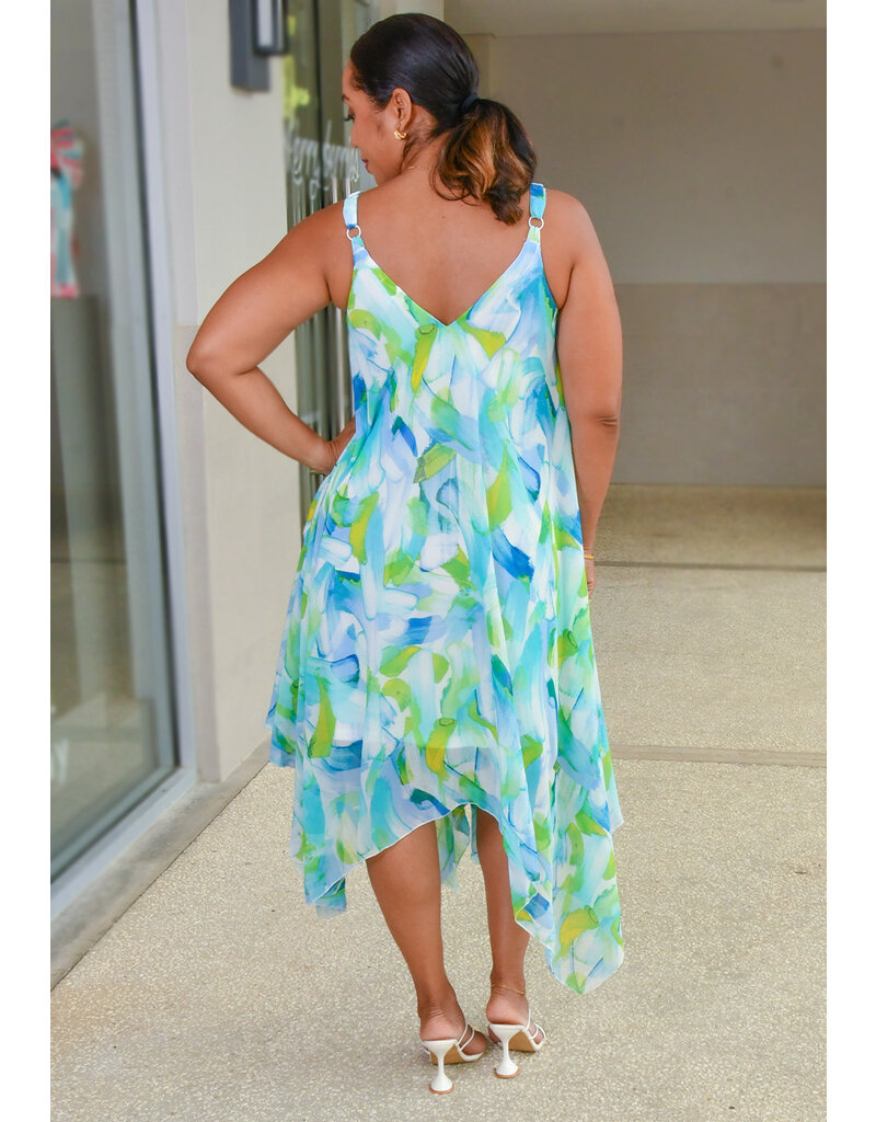 Nina Leonard FRIO- Floral Thin Strap Dress