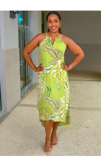 MLLE Gabrielle GIVA-Floral Hi-Lo Keyhole Dress
