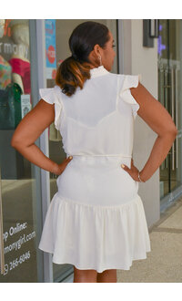 Julia Jordan KALLISTA- Button Down Frill Neck Dress