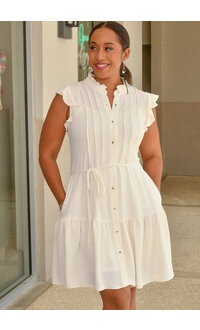 Julia Jordan KALLISTA- Button Down Frill Neck Dress