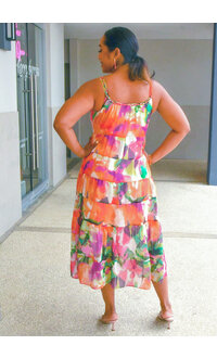 Signature KOTTY- Printed Dress with Plaited Straps