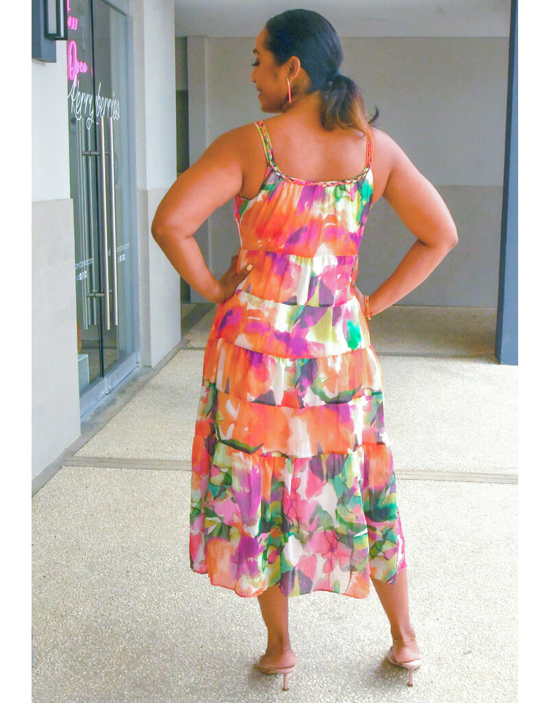 Signature KOTTY- Printed Dress with Plaited Straps