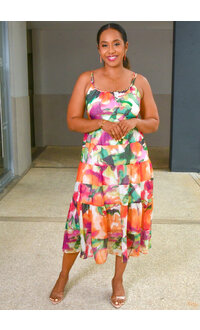 Signature KOTTY- Printed Dress with Plaited Straps