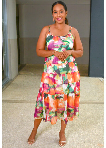 Signature KOTTY- Printed Dress with Plaited Straps