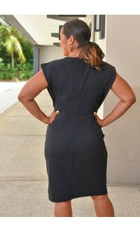 Nina Leonard RINNY- Solid Dress with Broad Top