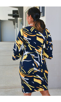 Jessica Rose RIONN- Round Neck 3/4 Sleeve Dress