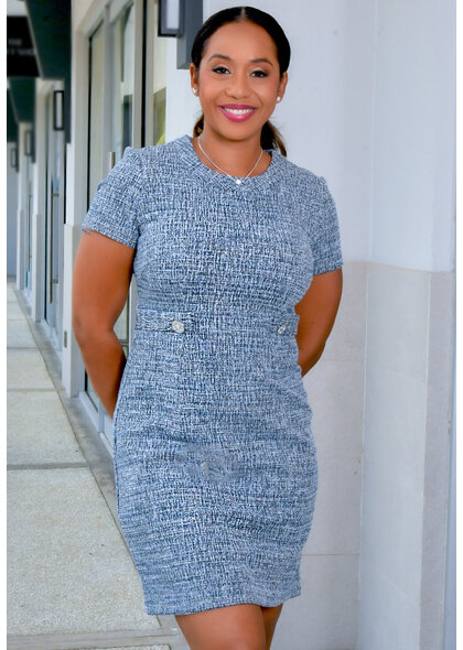 Shelby & Palmer XEZIA- Rond Neck Short Sleeve Dress