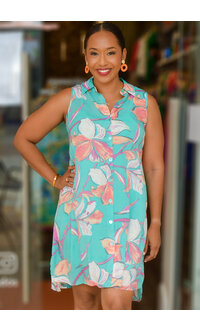 MLLE Gabrielle GUNIA- Printed Armhole Dress with Collar