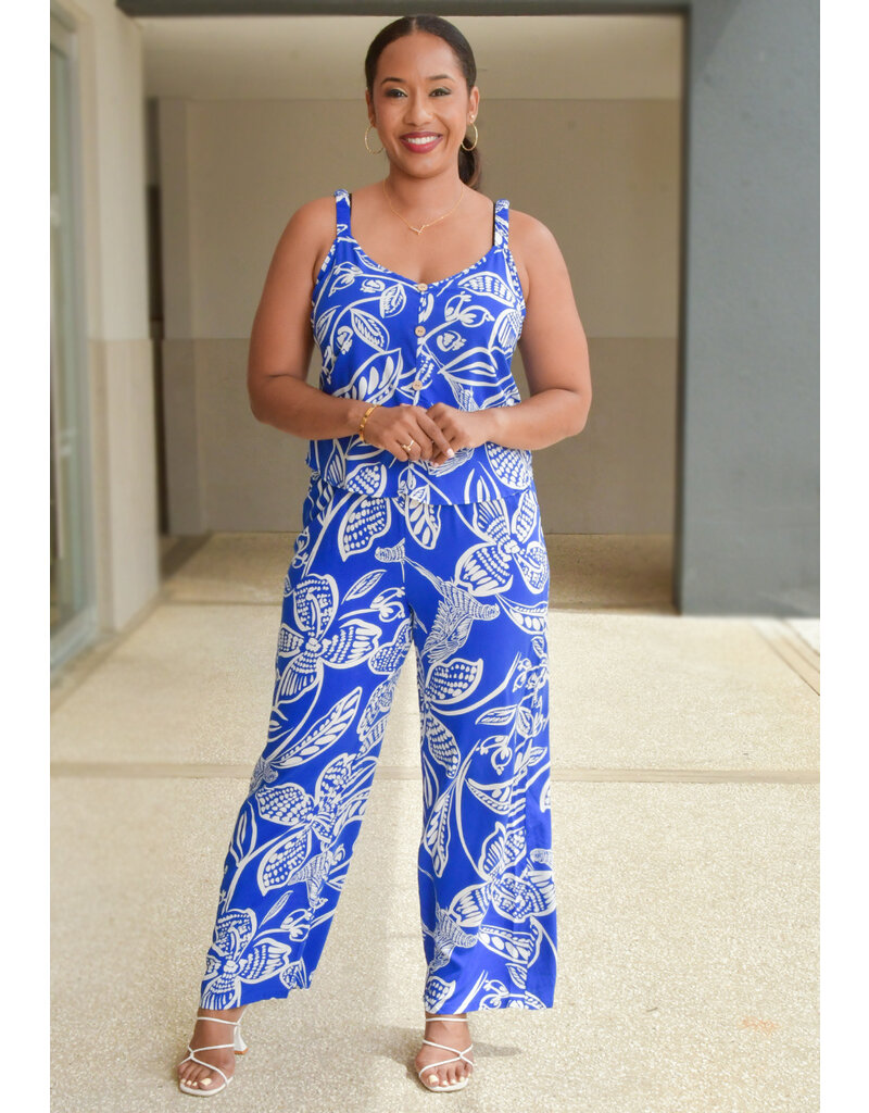 MLLE Gabrielle KELLEN- Printed Elastic Strap Pants Suits