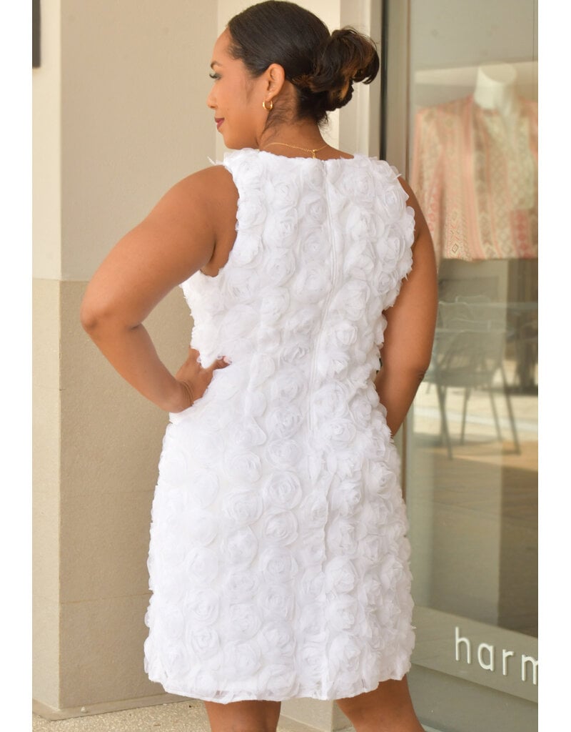 GLAMOUR MATTHEW- Solid Armhole Round Neck Dress