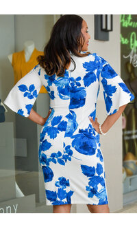 Jessica Rose RAGINI- Floral Print 3/4 Sleeve Dress