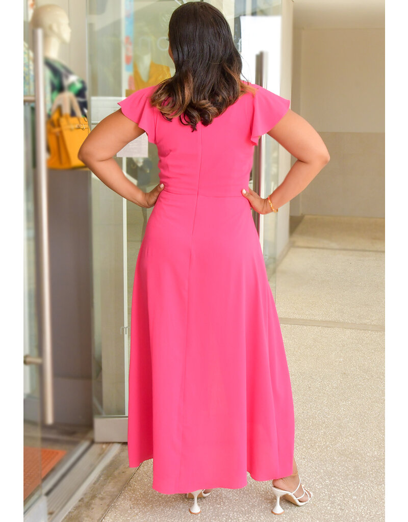 Sandra Darren RYVER- Waist-Cinched Jumpsuit With Simulated 2 In 1 Design