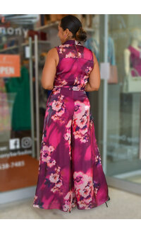 Julia Jordan OLIEA- Floral Armhole Jumper with Collar