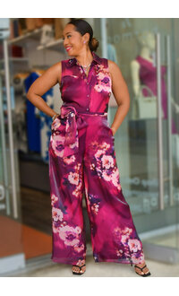 Julia Jordan OLIEA- Floral Armhole Jumper with Collar