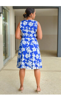 LOGANY- Printed Printed Armhole Dress