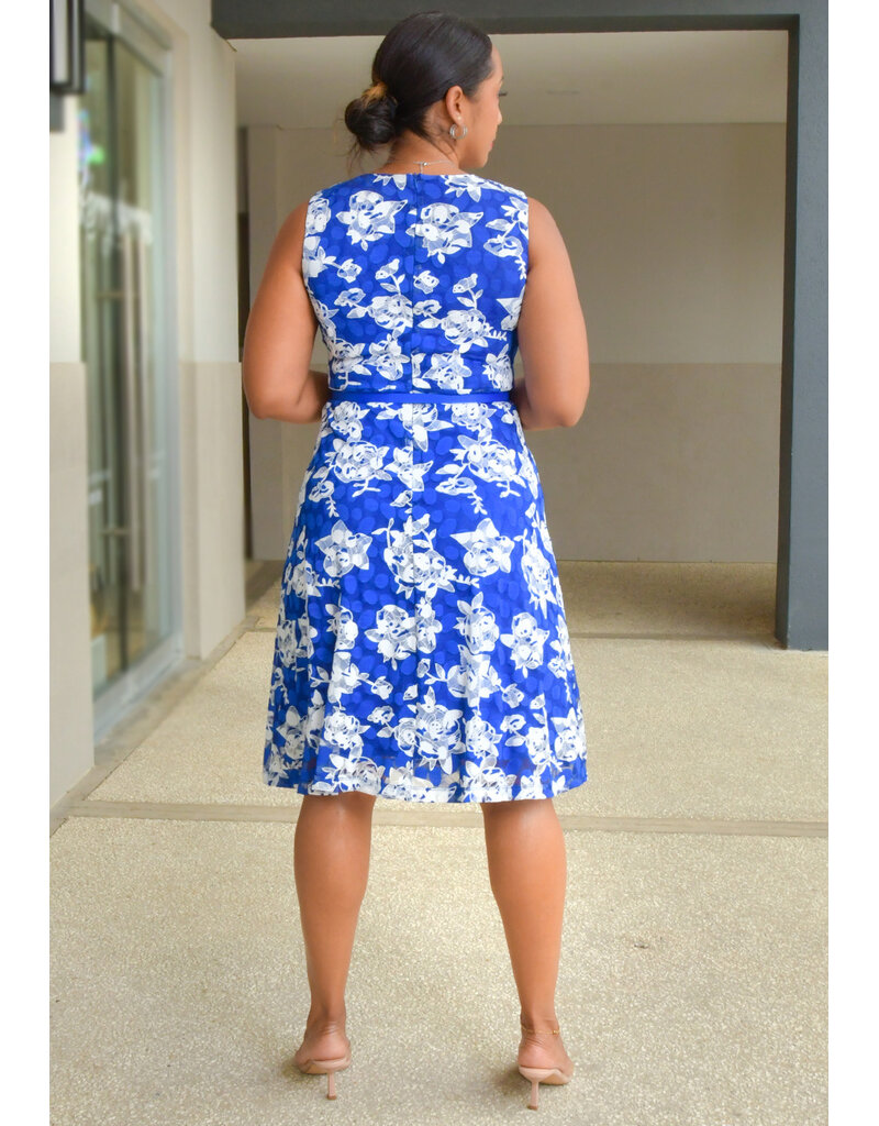LOGANY- Printed Printed Armhole Dress