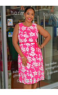 LOGANY- Printed Printed Armhole Dress