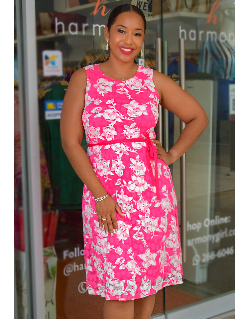 LOGANY- Printed Printed Armhole Dress