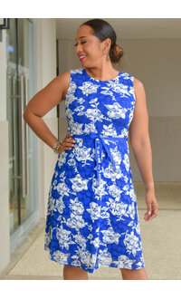 LOGANY- Printed Printed Armhole Dress