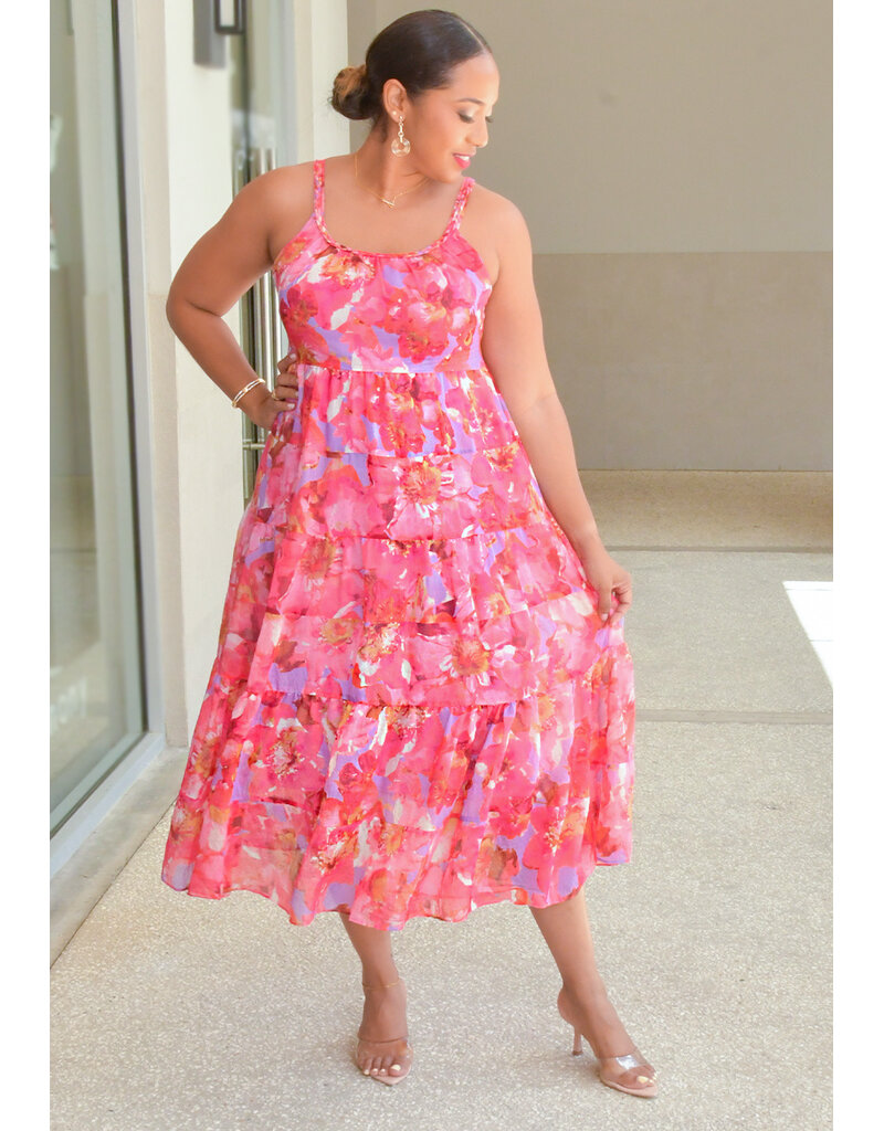 Signature KOTTY- Floral Dress with Plaited Straps