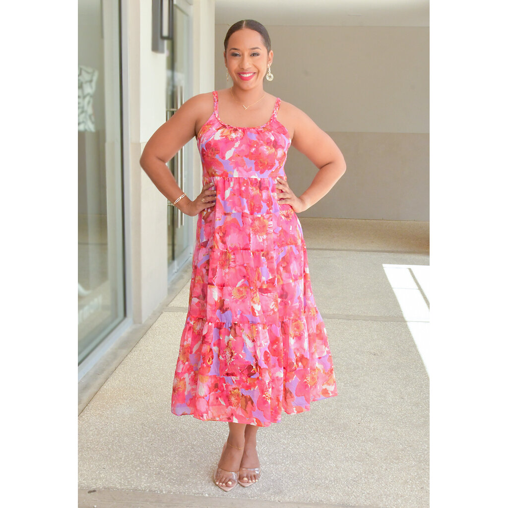 KOTTY- Floral Dress with Plaited Straps