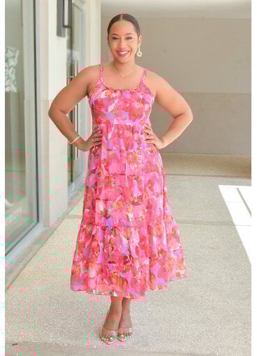 Signature KOTTY- Floral Dress with Plaited Straps