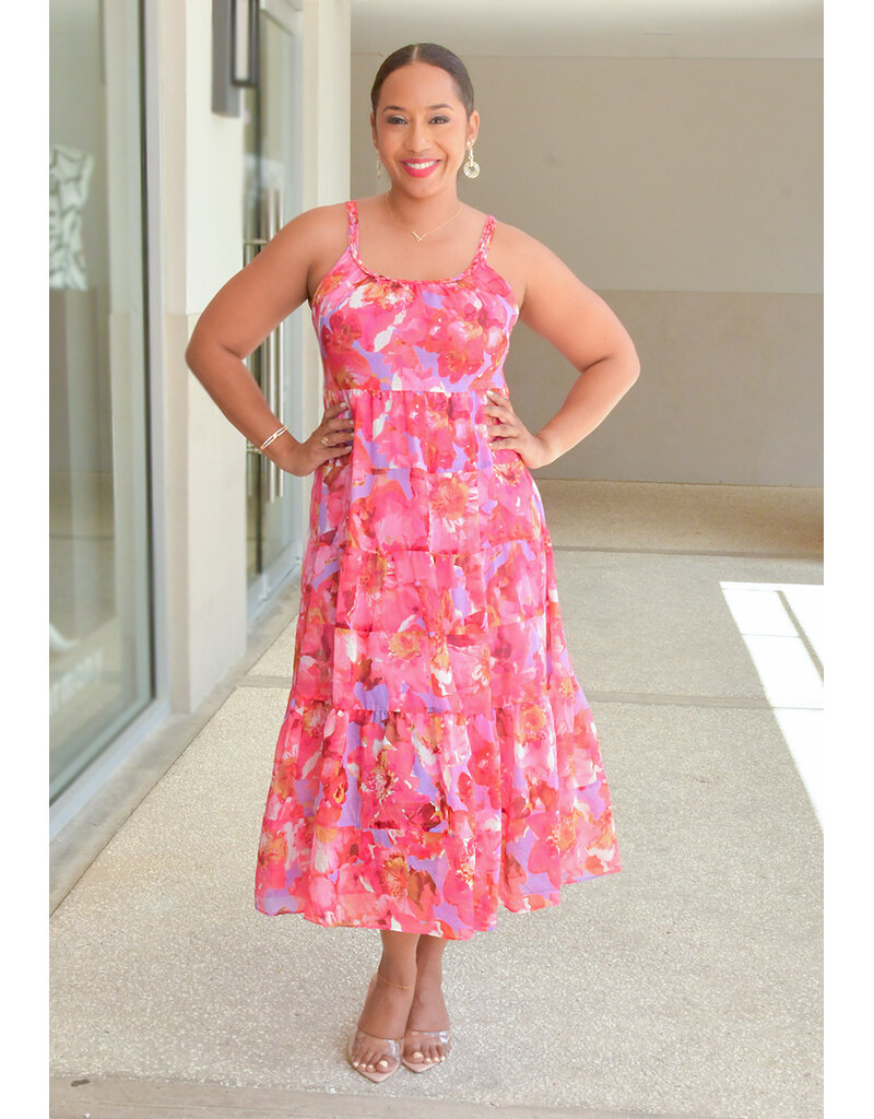 Signature KOTTY- Floral Dress with Plaited Straps