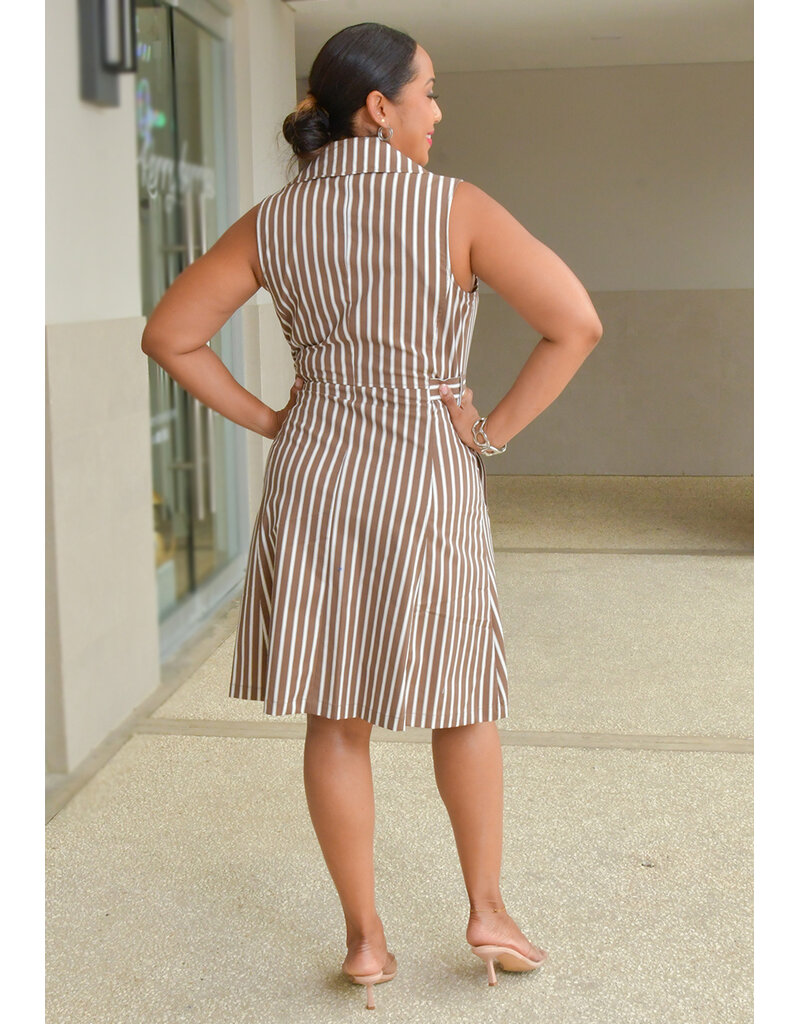 Signature KIRSTEN- Armhole Stripe Dress