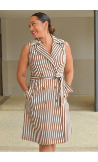 Signature KIRSTEN- Armhole Stripe Dress