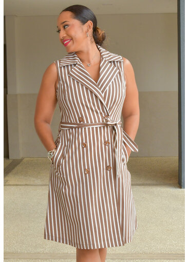 Signature KIRSTEN- Armhole Stripe Dress