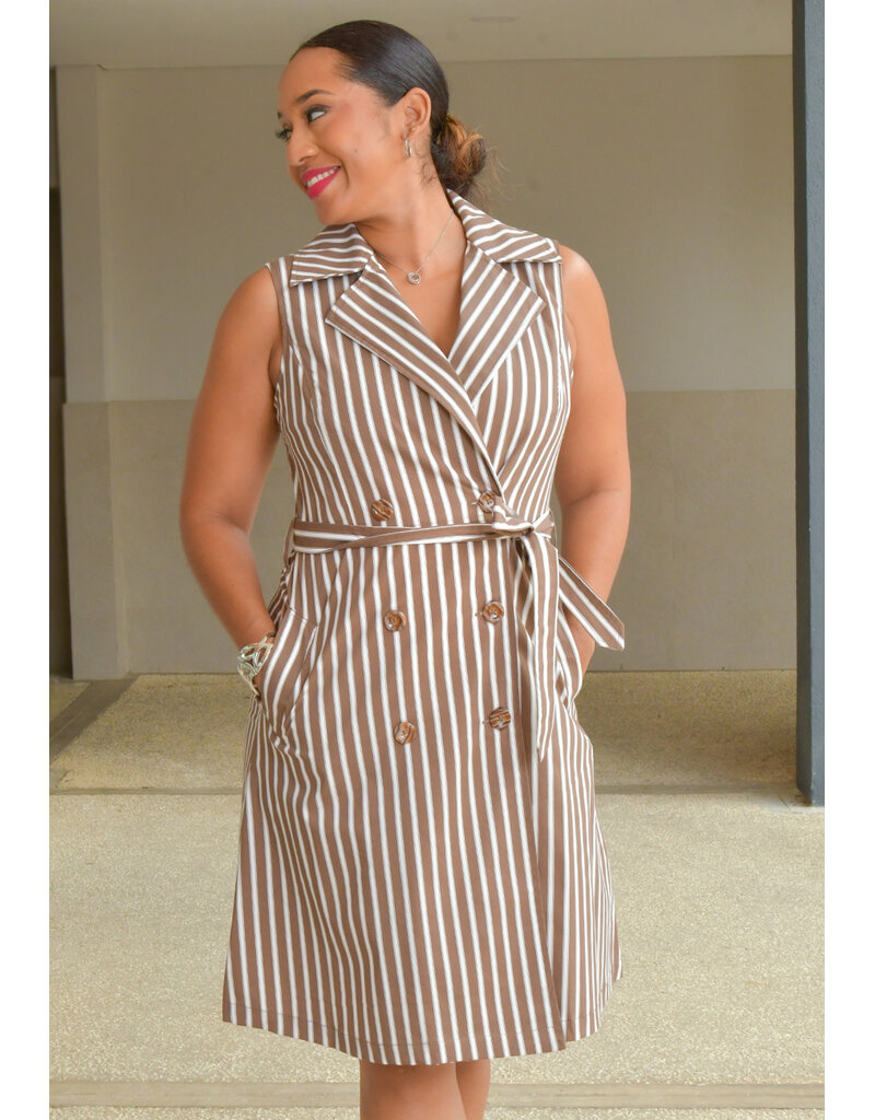 Signature KIRSTEN- Armhole Stripe Dress