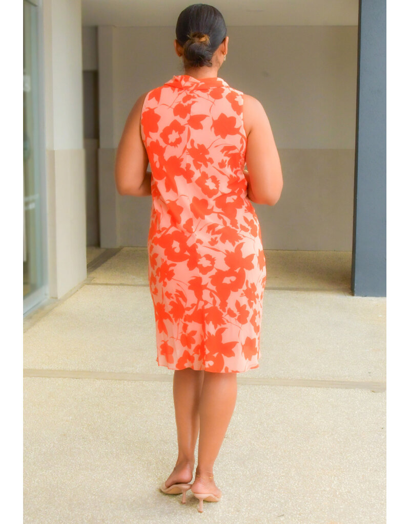 FILY- Floral Armhole with Tie Neck