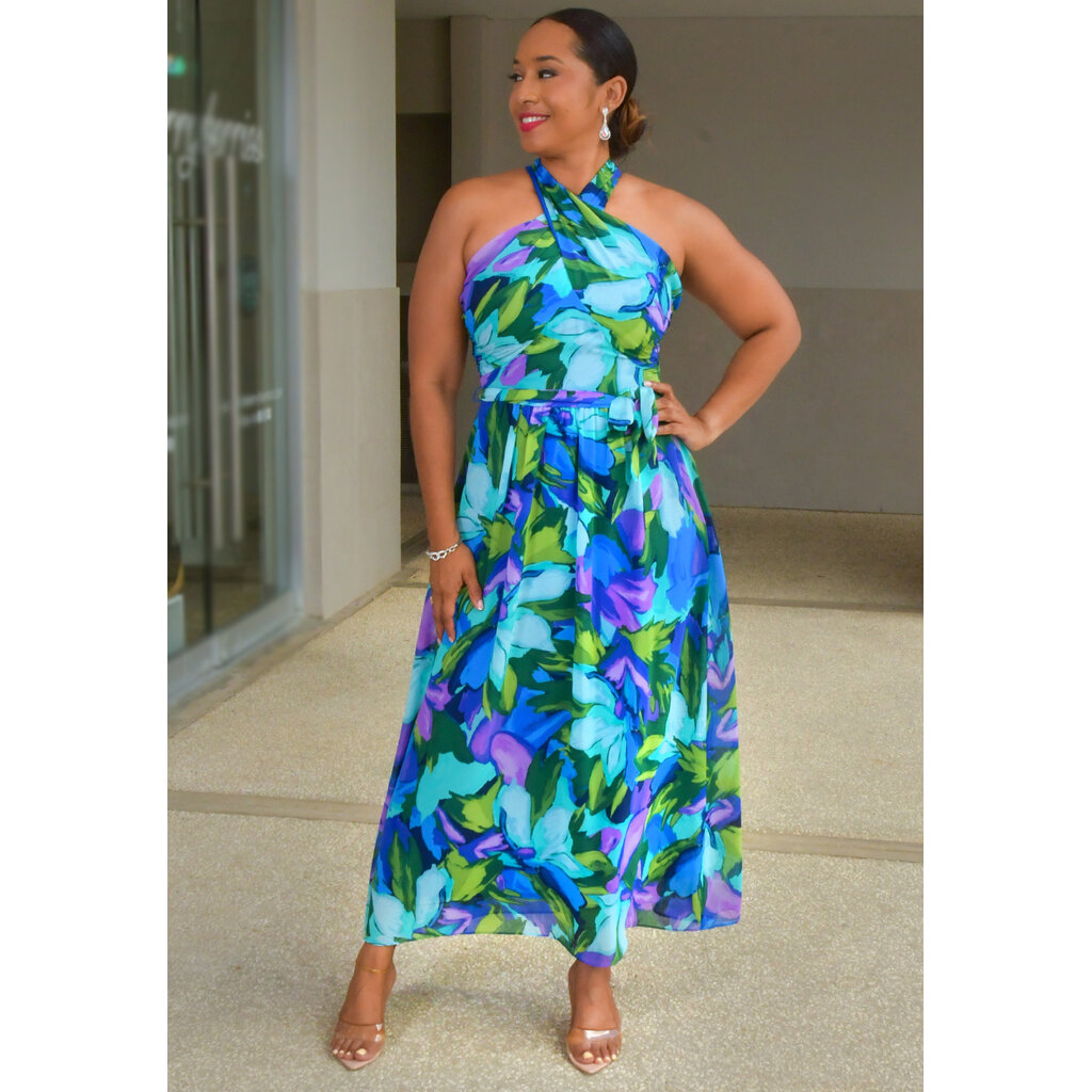 FERIA- Long Printed Dress
