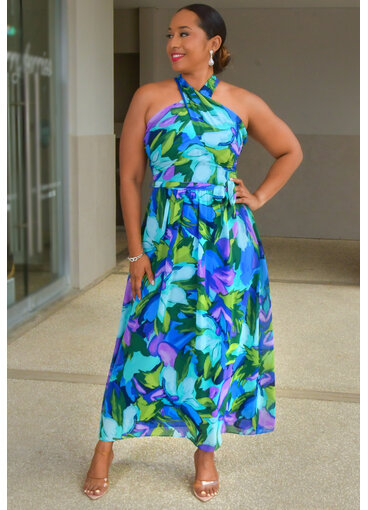 FERIA- Long Printed Dress