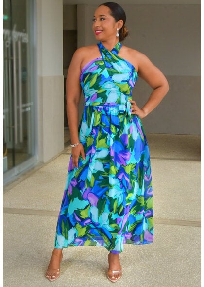 FERIA- Long Printed Dress