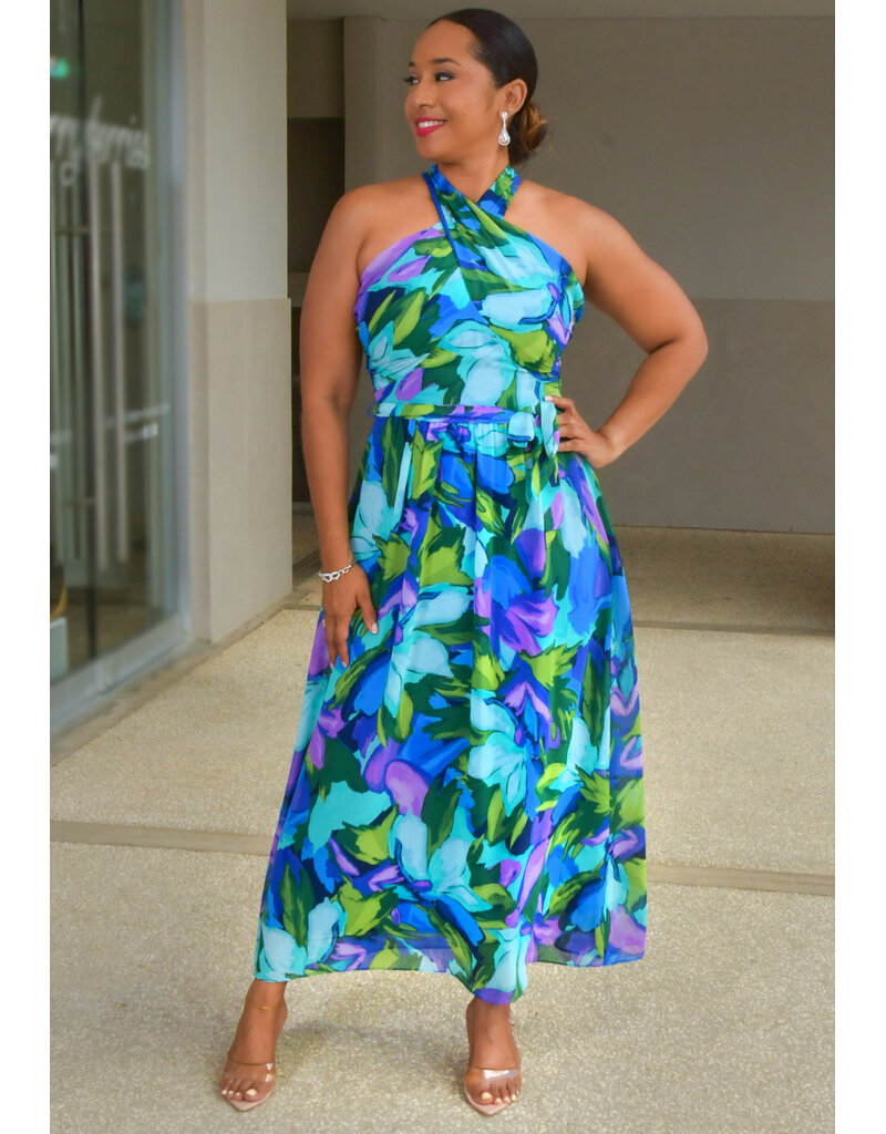 FERIA- Long Printed Dress