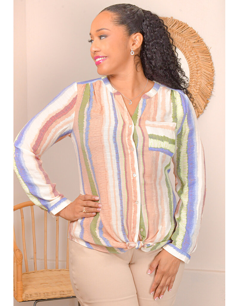 ZAC & RACHEL VARESH - Stripe Button Down Top