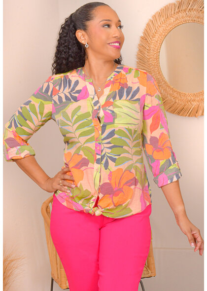 ZAC & RACHEL VARESH- Floral Button Down Top