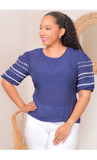 ZAC & RACHEL VELYAH- Solid Short Sleeve Top