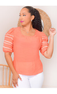 ZAC & RACHEL VELYAH- Solid Short Sleeve Top