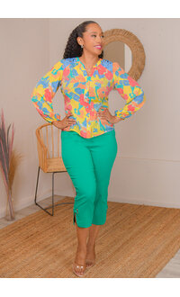 ZAC & RACHEL VETAIL- Floral Top with Crochet Shoulders