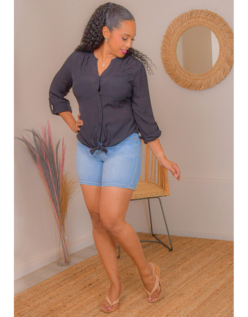 ZAC & RACHEL VETLE- Solid Button Down Long Sleeve Top