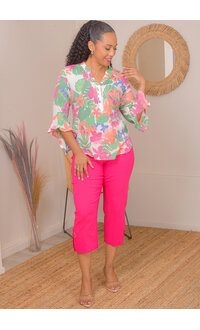 Counterparts VJERA- Forla Split Neck Trumpet Sleeve Top